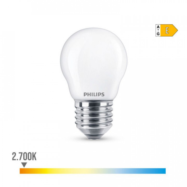 AMPOULE LED SPHÉRIQUE E27 6.5W 806lm 2700K LUMIÈRE CHAUDE Ø4