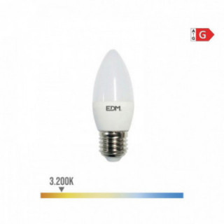 AMPOULE BOUGIE LED E27 5W 400lm 3200K LUMIÈRE CHAUDE Ø3.5x10