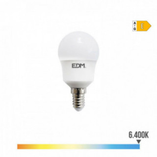 AMPOULE SPHÉRIQUE LED E14 8,5W 1000lm 6400K LUMIÈRE FROIDE Ø