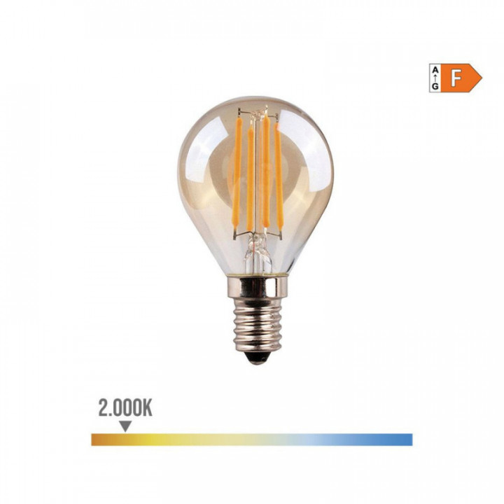 AMPOULE SPHÉRIQUE À FILAMENT LED VINTAGE VERRE E14 4.5W 400l