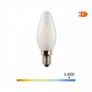 AMPOULE BOUGIE AVEC FILAMENT LED. VERRE MAT E14 4.5W 470lm 6