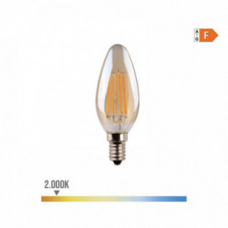 AMPOULE BOUGIE À FILAMENT LED VINTAGE VERRE E14 4.5W 400lm 2