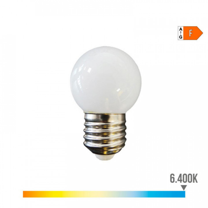 AMPOULE SPHÉRIQUE LED E27 1,5W 130lm 6400K LUMIÈRE FROIDE Ø4