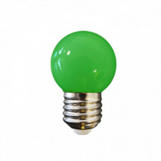 AMPOULE SPHÉRIQUE LED E27 1W 80Lm LUMIÈRE VERT Ø45x69mm EDM