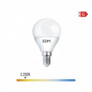 AMPOULE LED SPHÉRIQUE E14 5W 400lm 3200K LUMIÈRE CHAUDE  Ø4,