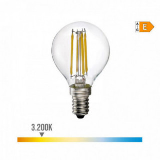 AMPOULE SPHÉRIQUE AVEC FILAMENT DE LED E14 4W 500lm 3200K LU