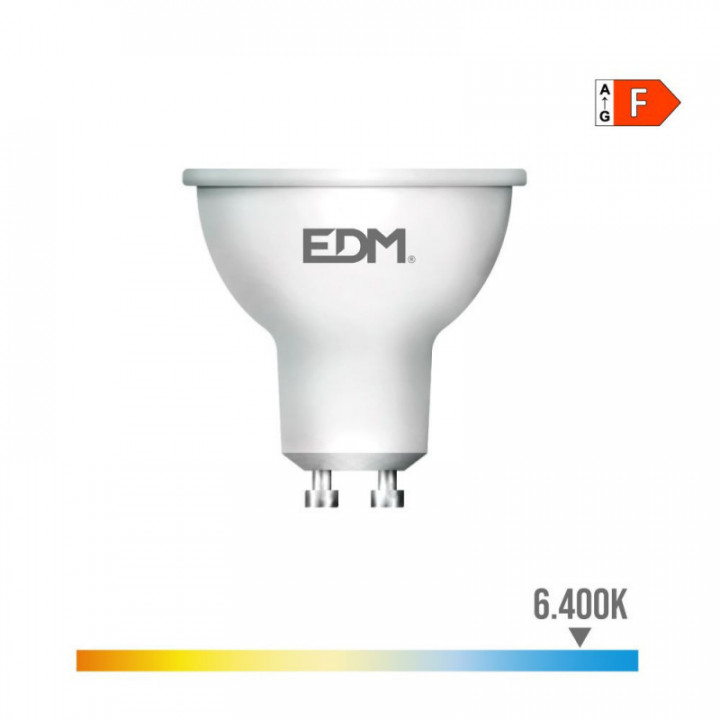 AMPOULE DICHROÏQUE LED GU10 7W 550lm 6400K LUMIÈRE FROIDE 45