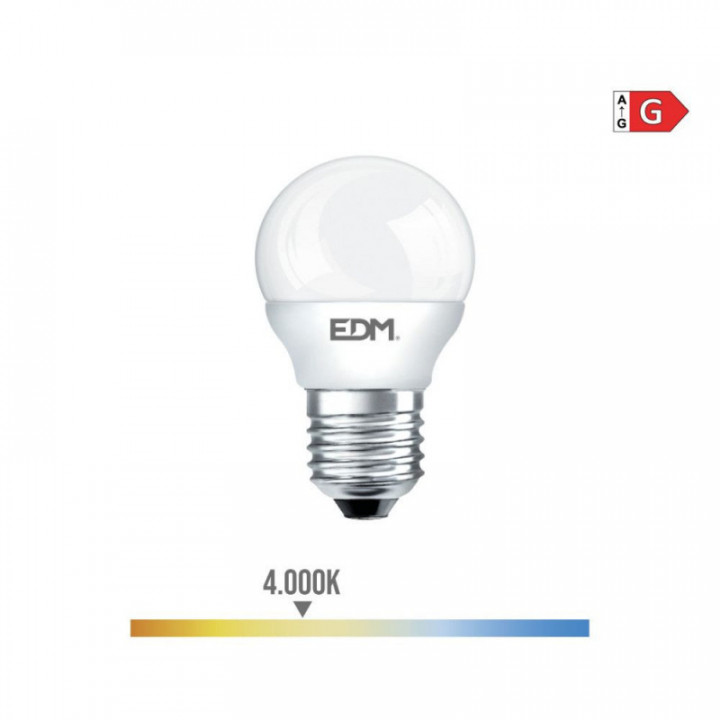 AMPOULE SPHÉRIQUE LED E27 5W 400lm 4000K LUMIÈRE DU JOUR Ø4,