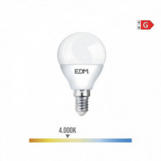 AMPOULE SPHÉRIQUE LED E14 5W 400lm 4000K LUMIÈRE DU JOUR Ø4,