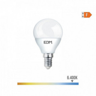 AMPOULE SPHÉRIQUE LED E14 7W 600lm 6400K LUMIÈRE FROIDE Ø4,5