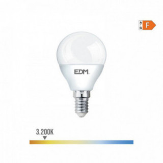 AMPOULE LED SPHÉRIQUE E14 7W 600lm 3200K LUMIÈRE CHAUDE  Ø4,