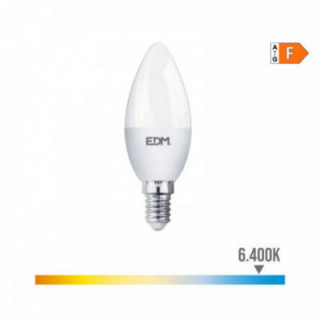 AMPOULE BOUGIE LED E14 7W 600lm 6400K LUMIÈRE FROIDE Ø3.5x10