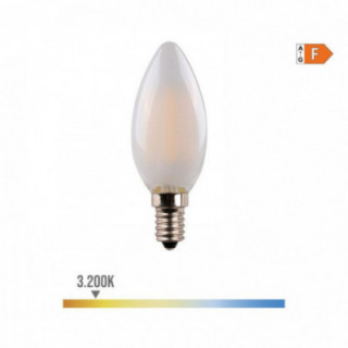 AMPOULE BOUGIE AVEC FILAMENT LED. VERRE MAT E14 4.5W 470lm 3