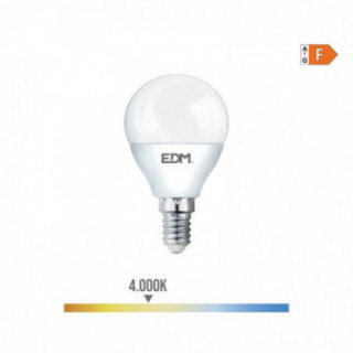AMPOULE SPHÉRIQUE LED E14 7W 600lm 4000K LUMIÈRE DU JOUR Ø4,