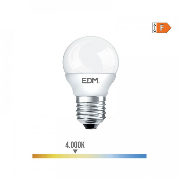AMPOULE SPHÉRIQUE LED E27 7W 600lm 4000K LUMIÈRE DU JOUR Ø4,