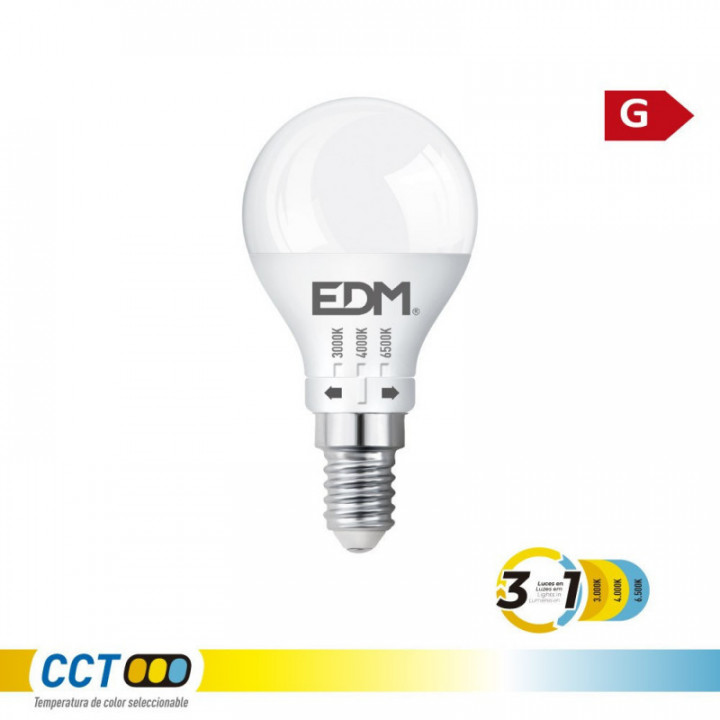 AMPOULE LED SPHÉRIQUE P45 E14, 6 W, 500 lm, 3CCT, Ø 45 x 87