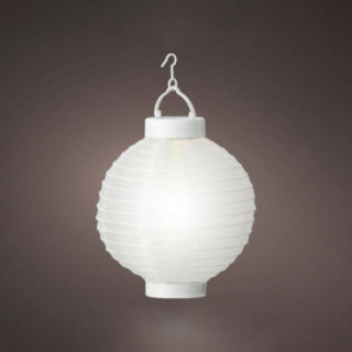LAMPE SOLAIRE BLANCHE Ø20x23cm. BATTERIE INCLUS. 1lm