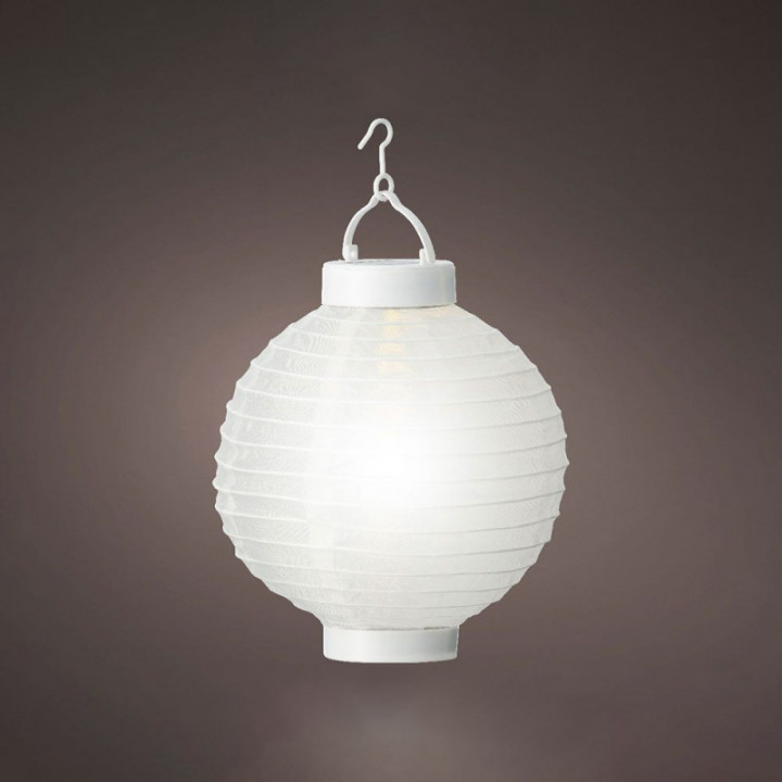 LAMPE SOLAIRE BLANCHE Ø20x23cm. BATTERIE INCLUS. 1lm
