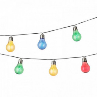 GUIRLANDE SOLAIRE AVEC AMPOULES COLORÉES, 2 FONCTIONS, 4,5 m