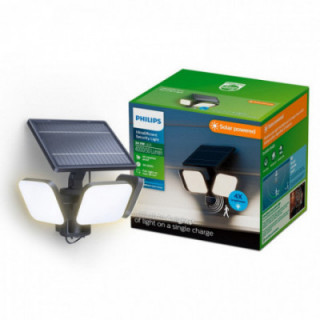 PROJECTEUR SOLAIRE DE SÉCURITÉ ZYREN, NOIR, 24,5 W, 4000/50