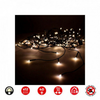 RIDEAU ICICLE EASY-CONNECT 2x0,5m 12 BANDES BLANC CHAUD 30V