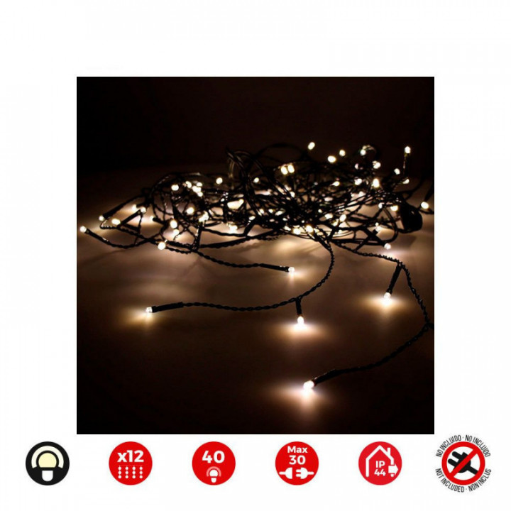 RIDEAU ICICLE EASY-CONNECT 2x0,5m 12 BANDES BLANC CHAUD 30V