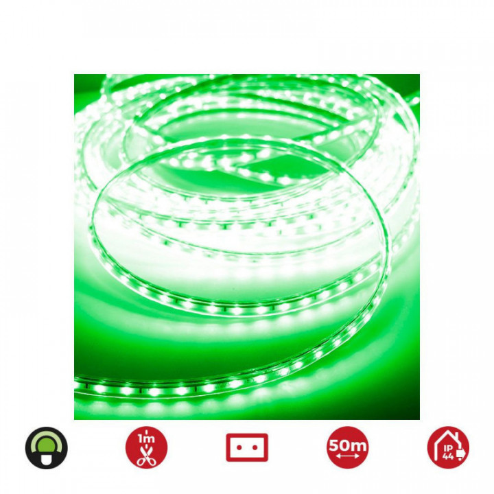 BOBINE RUBAN LED 50m. 60 LEDS/m 4,2W/m VERDE EDM 220V-240V I