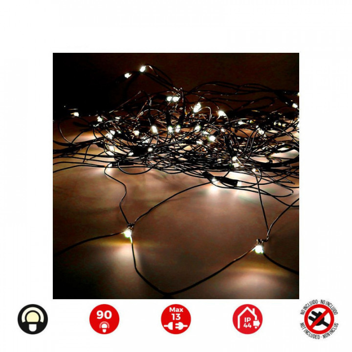 RIDEAU RED ICICLE EASY-CONNECT 2x1,5m 90 LED BLANC CHAUD 30V