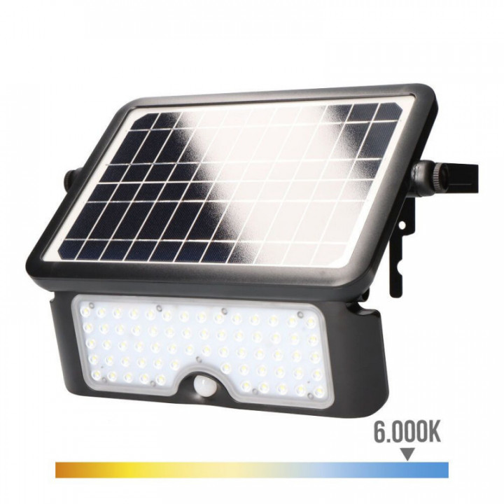 SUPPORT MURAL SOLAIRE 10W 1150lm RECHARGEABLE. CAPTEUR DE PR