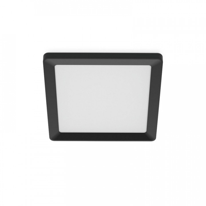 PLAFONNIER CARRÉ NOIR, 13 W, 1550 Im, 2200-6500 K, 295 x 37