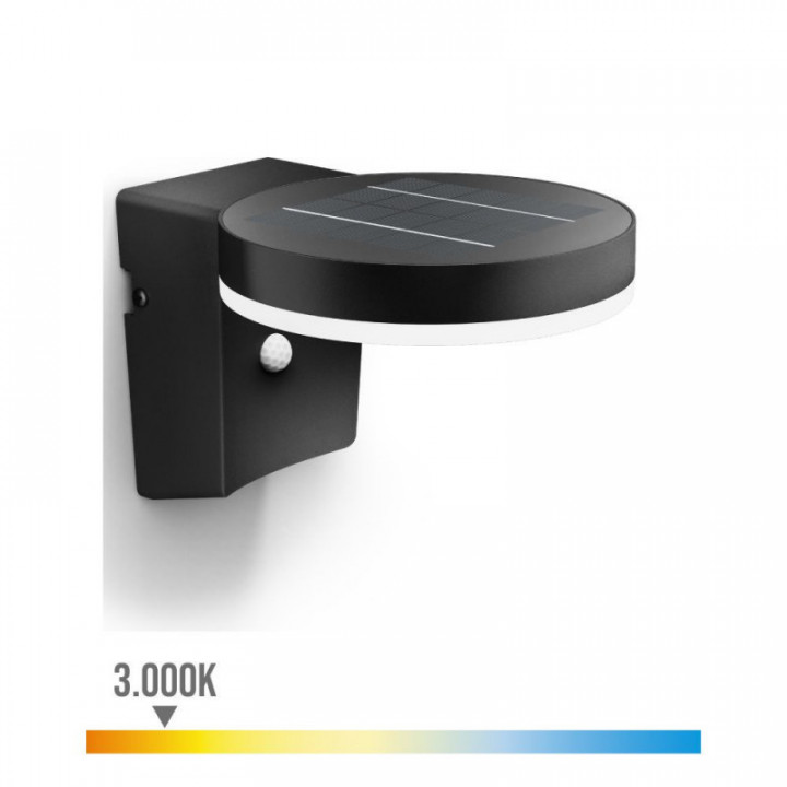 APPLIQUE SOLAIRE RONDE ULTRA-EFFICACE, IP44 1.3W, 250Im 3000