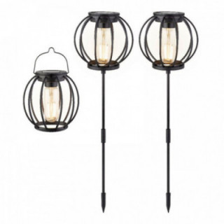 ENSEMBLE DE 3 LUMIÈRES DE JARDIN SOLAIRES Ø13x43cm 3lmENSEMB