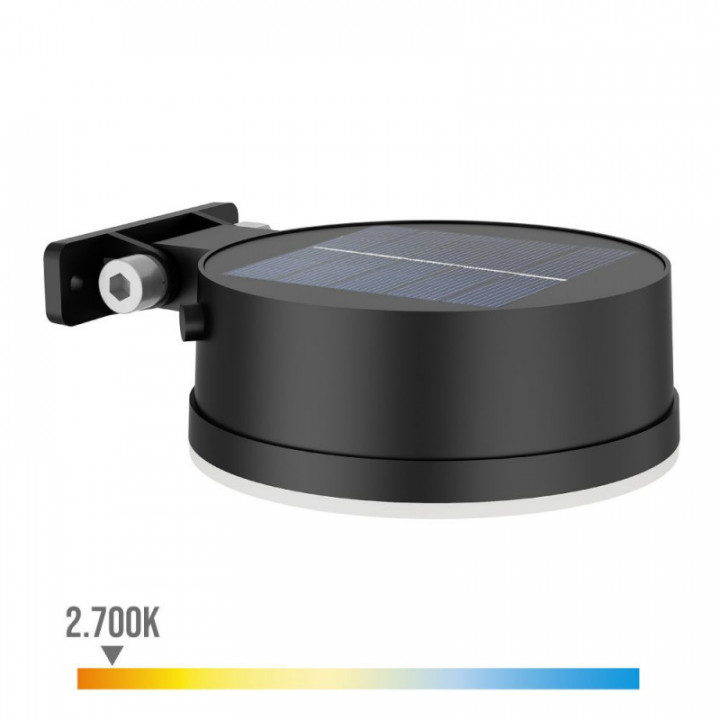 APPLIQUE SOLAIRE RONDE, IP 44 1.5W, 200Im 2700K, LUMIÈRE CHA