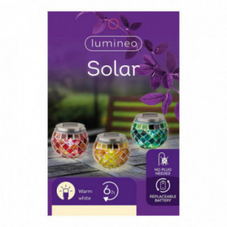 LED SOLAIRE DESIGN MOSAÏQUE 9cm COULEURS VARIÉES 894596
