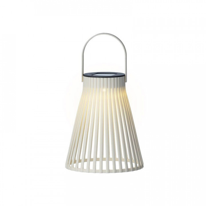 LANTERNE SOLAIRE EN PLASTIQUE BLANC