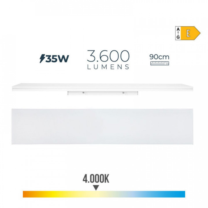 REGLETTE LED 35W 4000K LUMIERE DU JOUR 3600lm 90x4.5x12cm ED
