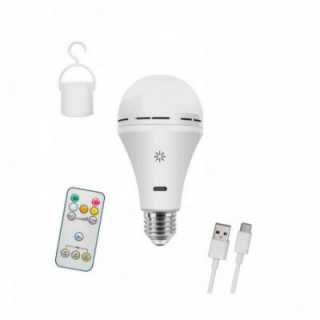 AMPOULE LED, RECHARGEABLE USB, E27, 6 W, 3CCT, DIMMABLE, 500