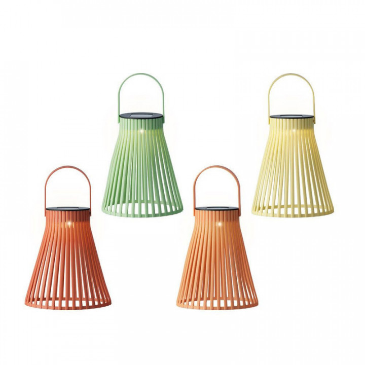 LANTERNE SOLAIRE EN PLASTIQUE 4 COULEURS ASSORTIES