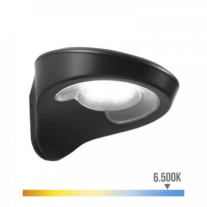 APPLIQUE SOLAIRE 2W 200Lm 6500K AVEC CAPTEUR COULEUR NOIRE E