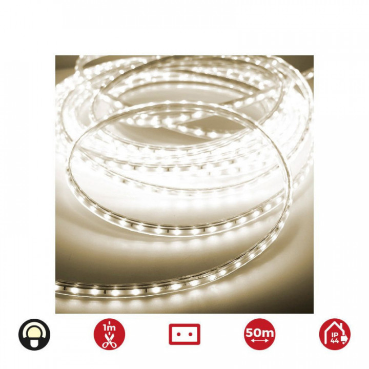 BOBINE RUBAN LED 50m. 60 LEDS/m 4,2W/m BLANC CHAUD 3.200K ED