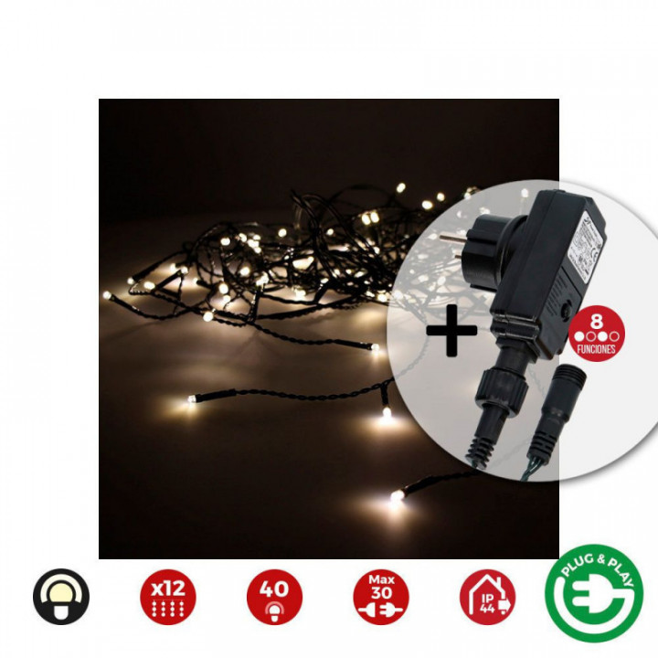 RIDEAU ICICLE AVEC PROGRAMMEUR EASY-CONNECT MULTIFONCTION 2x
