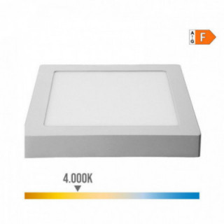 DOWNLIGHT LED À SURFACE CARRE 20W 1500lm 4000K CHROME LUMIÈR
