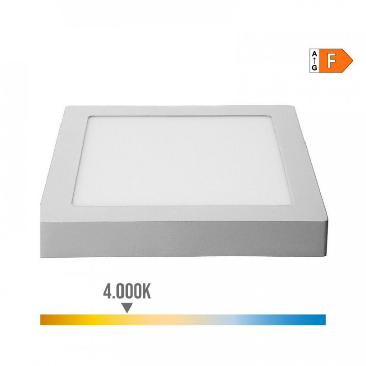 DOWNLIGHT LED À SURFACE CARRE 20W 1500lm 4000K CHROME LUMIÈR