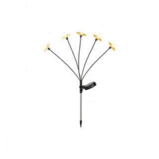 BALISE SOLAIRE BOUQUET DE MARGUERITES FLEXIBLE, 55 cm