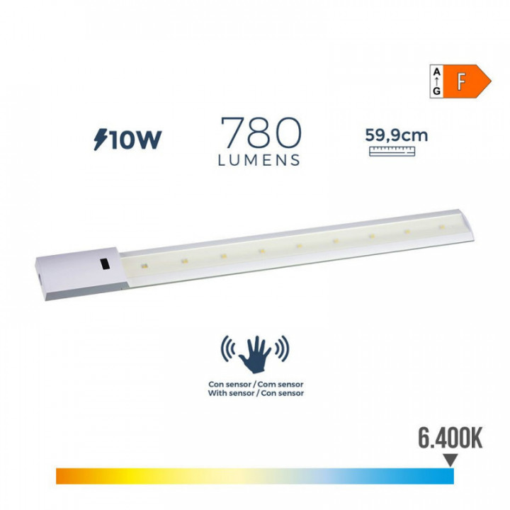 RÉGLETTE LED AVEC DÉTECTEUR DE MOUVEMENT 10 W 780 lm 6500 K