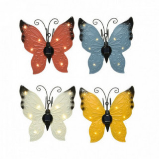 LUMIERE METALLIQUE SOLAIRE EN FORME DE PAPILLON 17,8x6x4cm.