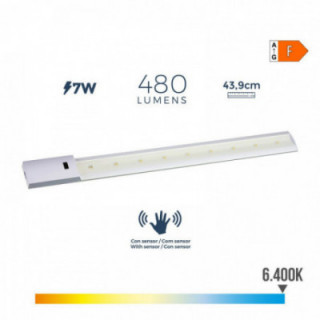 RÉGLETTE LED AVEC DÉTECTEUR DE MOUVEMENT 7 w 480 lm 6500 k L