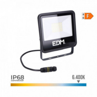 PROJECTEUR LED 50 W 4000 lm 6400 K LUMIÈRE FROIDE BLACK SÉRI