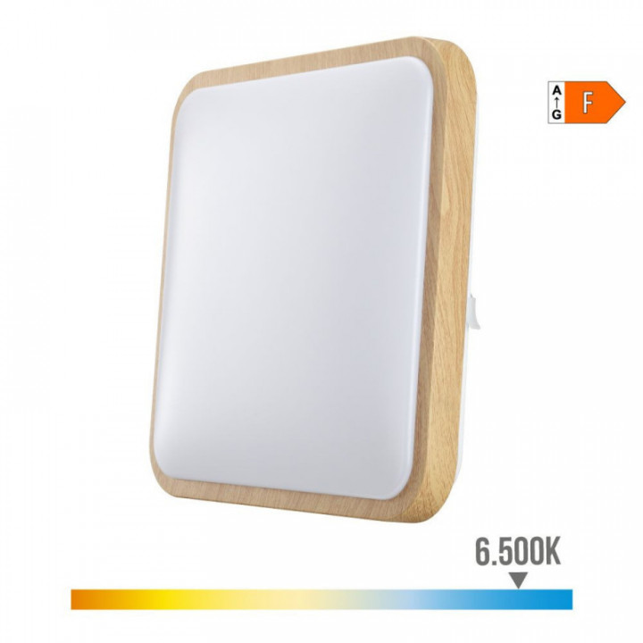 SURFACE LUMIÈRE CARRÉ LED EFFET BOIS 18 w 6500 k 1820 lm 33
