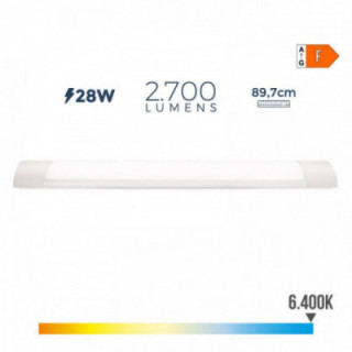 RÉGLETTE ÉLECTRONIQUE LED 28W 6500K LUMIÈRE FROIDE 2700lm 89